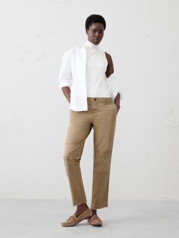 Slim Mid-Rise Pull-On Chino