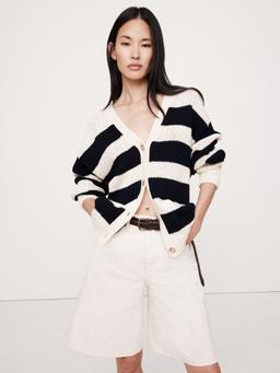 Oversized Cotton Long Cardigan