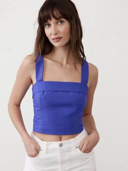 Cross-Back Cropped Top