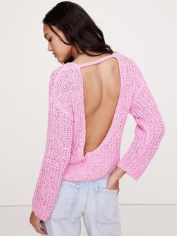 Oversized Scoop-Back Sweater