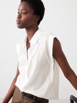 Soft Gathered Voile Shirt