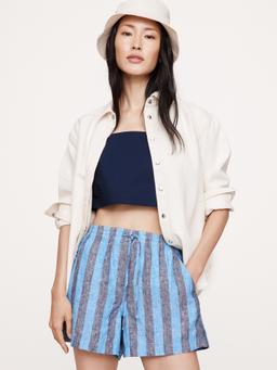 Linen Pull-On 4" Short