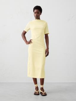 Crinkle Knit Midi Dress