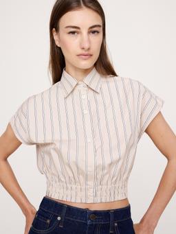 Cotton Poplin Cropped Shirt
