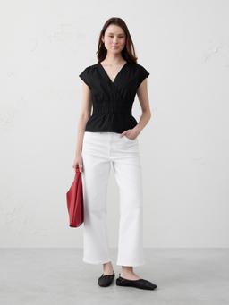 Elastic Surplice Top