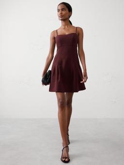 Structured Empire-Waist Mini Dress