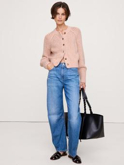 Cotton-Alpaca-Merino Raglan Cardigan