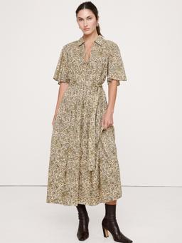 Cotton Tie-Front Shirt Dress