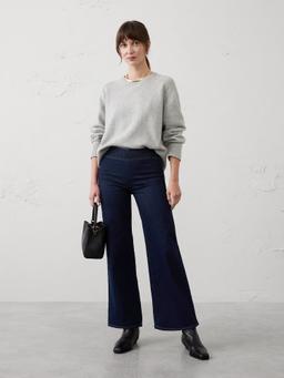 Wide-Leg High-Rise Pull-On Jean