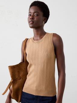 Variegated Ribbed Shell Sweater