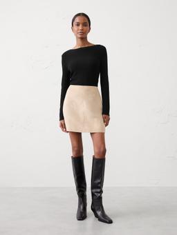 Ribbed Boatneck Sweater