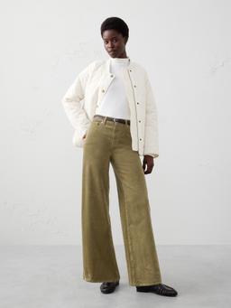 Wide-Leg High-Rise Corduroy Pant