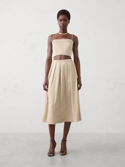 Satin Midi Skirt