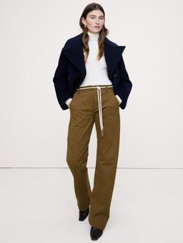 Mid-Rise Twisted Straight Pant