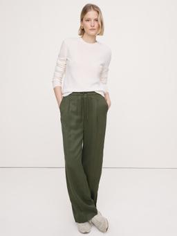 Mid-Rise Wide-Leg Drapey TENCEL™ Pull-On Pant
