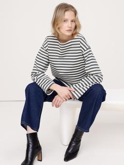 Relaxed Cotton Boat-Neck T-Shirt