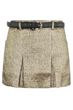 Gold Metallic Jacquard Skort