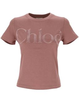 Velvet-logo Crewneck T-shirt