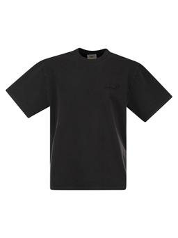 T-shirt In Black Cotton