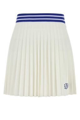 White Piquet Court Mini Skirt