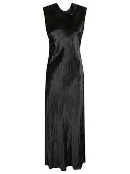 Alberta Ferretti Sleeveless Midi Dress In Shiny Velvet
