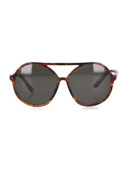 Valentino Garavani Tortoiseshell Aviator Sunglasses