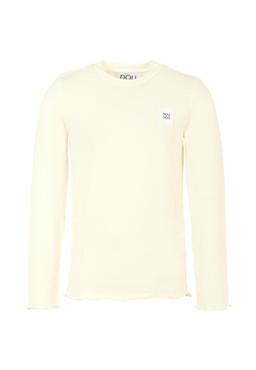 Douuod Ivory T-shirt For Girl With Logo Patch