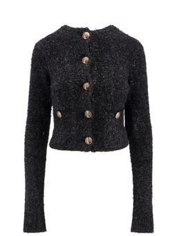Balenciaga Cropped Tweed Cardigan
