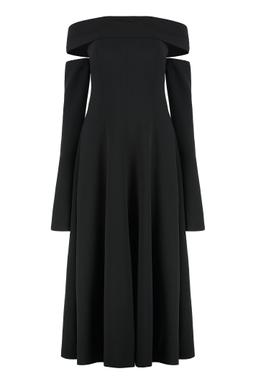 Alberta Ferretti Off-the-shoulder Black Dress