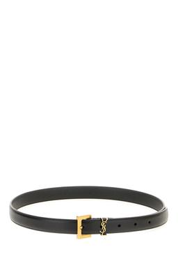 Saint Laurent Black Leather Belt