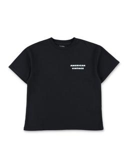 American Vintage Kids Fizvalley Black Logo T-shirt