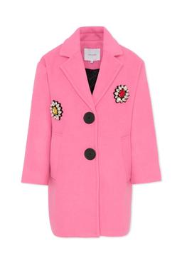 Marc Jacobs Pink Coat For Girl With Patch