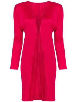 Pleats Please Issey Miyake Pleated Midi Cardigan