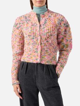 MC2 Saint Barth Mabelle Multicolor Mouliné Yarn Cardigan