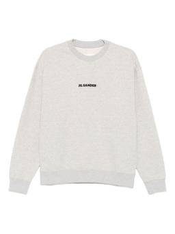Jil Sander Logo Cotton Crewneck Sweatshirt