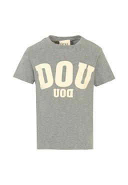 Douuod Grey T-shirt For Girl With Logo