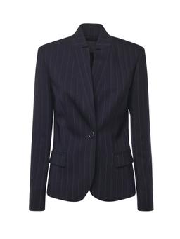 Pinko Fitted Pinstriped Wool Blazer