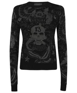 John Richmond Long Sleeve Crew-neck Sweater