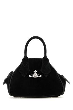 Vivienne Westwood Black Suede Mini Yasmine Handbag