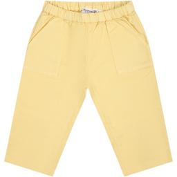 Bonpoint Yellow Trousers For Baby Boy With Logo