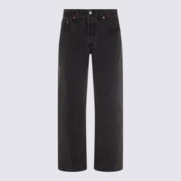 Levi's Black Cotton 501 Jeans