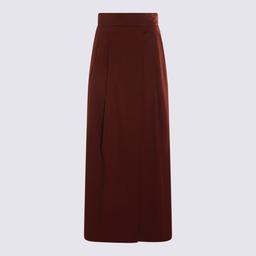 Max Mara Cherry Wool Zattera Skirt