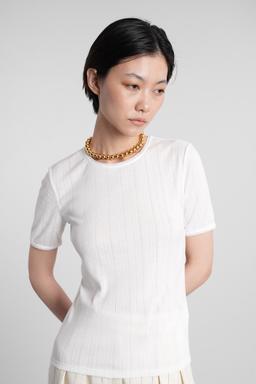 Anine Bing Pia T-shirt In White Polyester