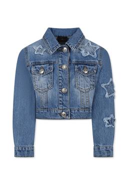 Richmond Crop Denim Jacket For Girl With Stars