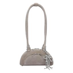 self-portrait Mini Suede Bow Charm Shoulder Bag