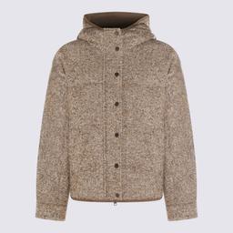 Brunello Cucinelli Beige Wool Down Jacket