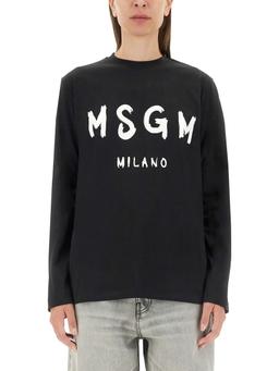 MSGM T-shirt With Brushed Logo