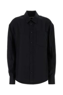 Alexander Wang Black Satin Oversize Shirt