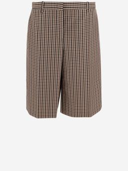 Jil Sander Wool Plaid Pattern Short Pants