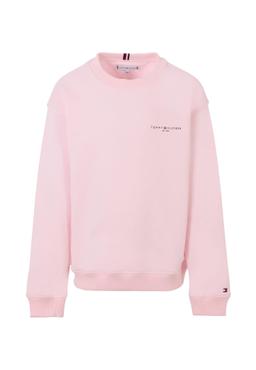 Tommy Hilfiger Pink Sweatshirt For Girl With Black Logo